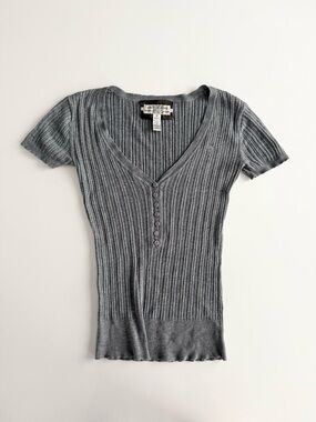 Abercrombie & fitch short sleeve Henley top